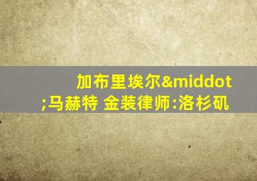 加布里埃尔·马赫特 金装律师:洛杉矶